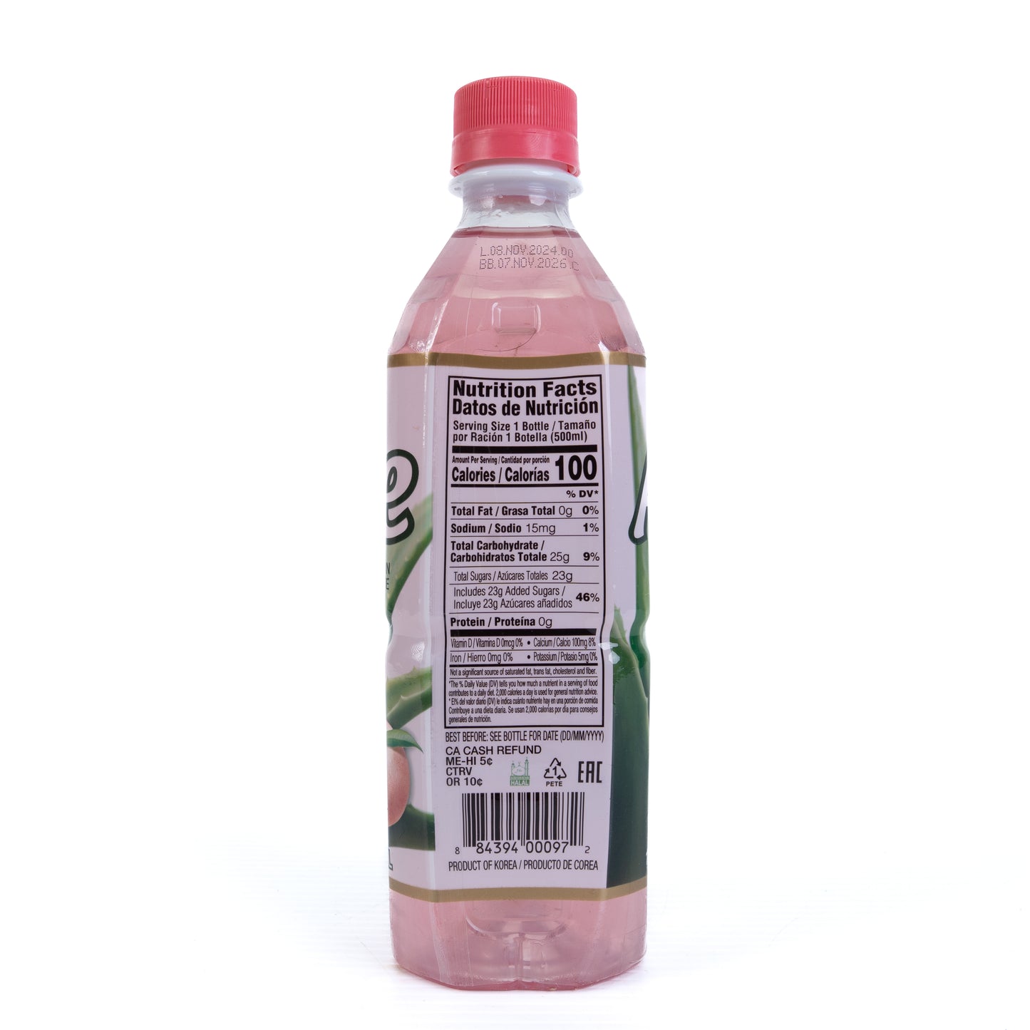 OKF Aloe Peach Flavored Drinks 20/16.9 oz