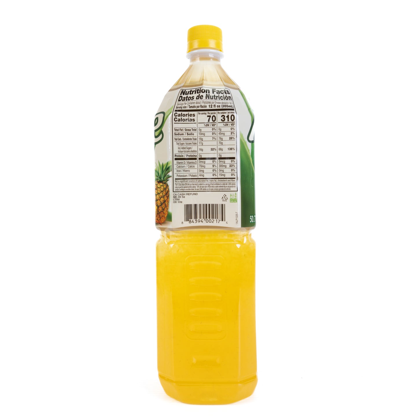 OKF Aloe Pineapple Naturally and Artificially Flavored Drinks 12/1.5 L