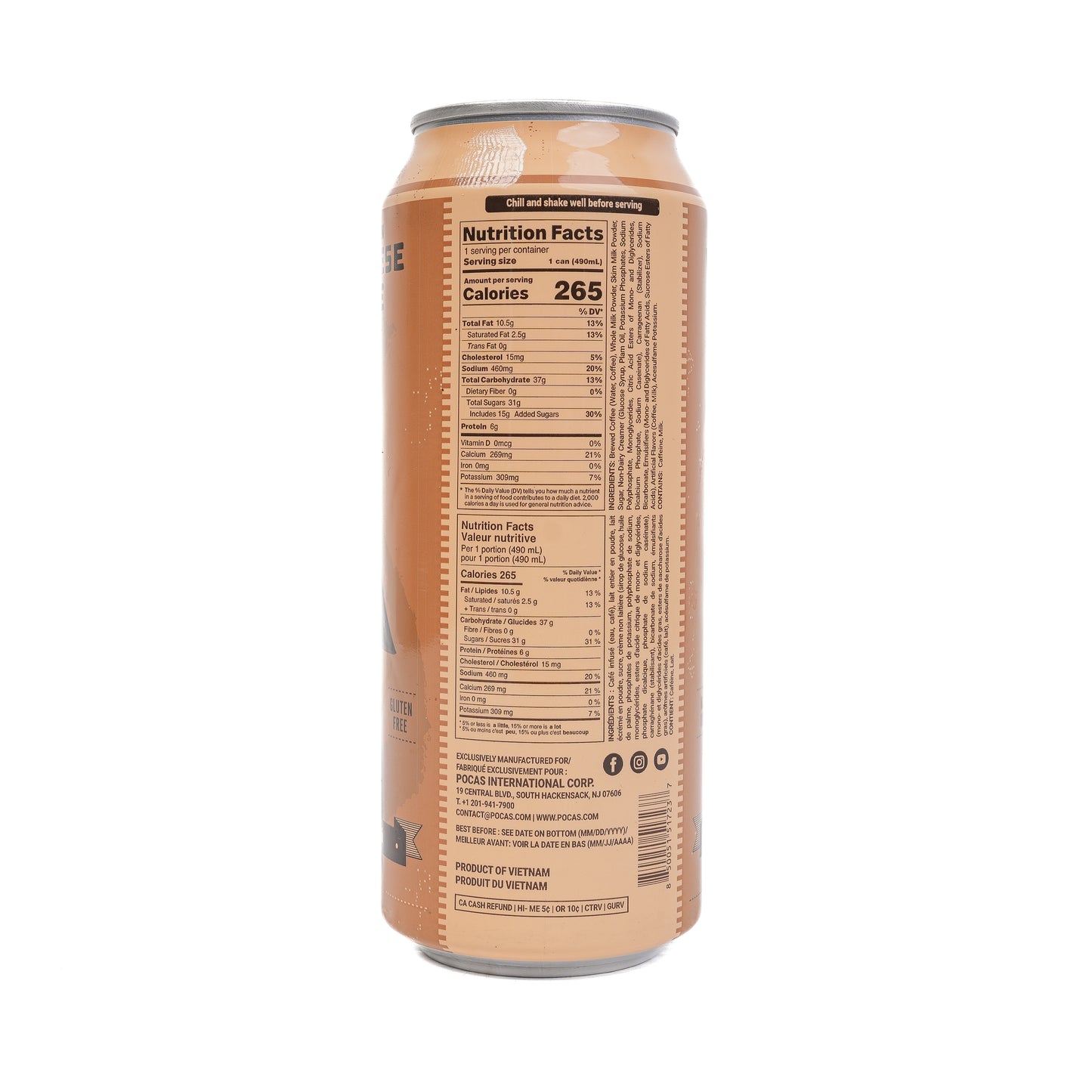 POCAS Vietnamese Coffee Drink 12/16.5 fl oz