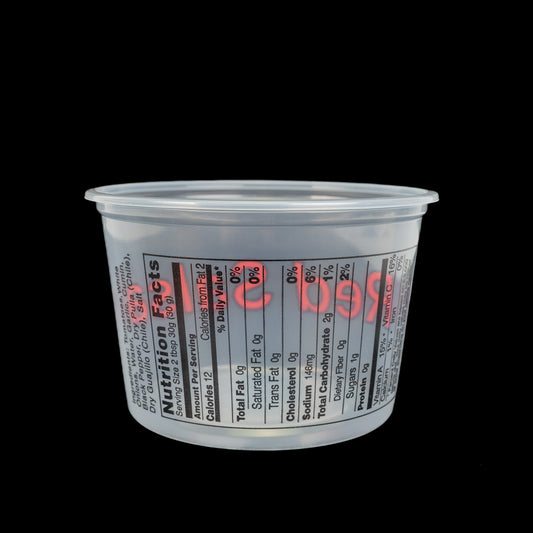 Placon Red Salsa Clear Plastic Container 16oz 500