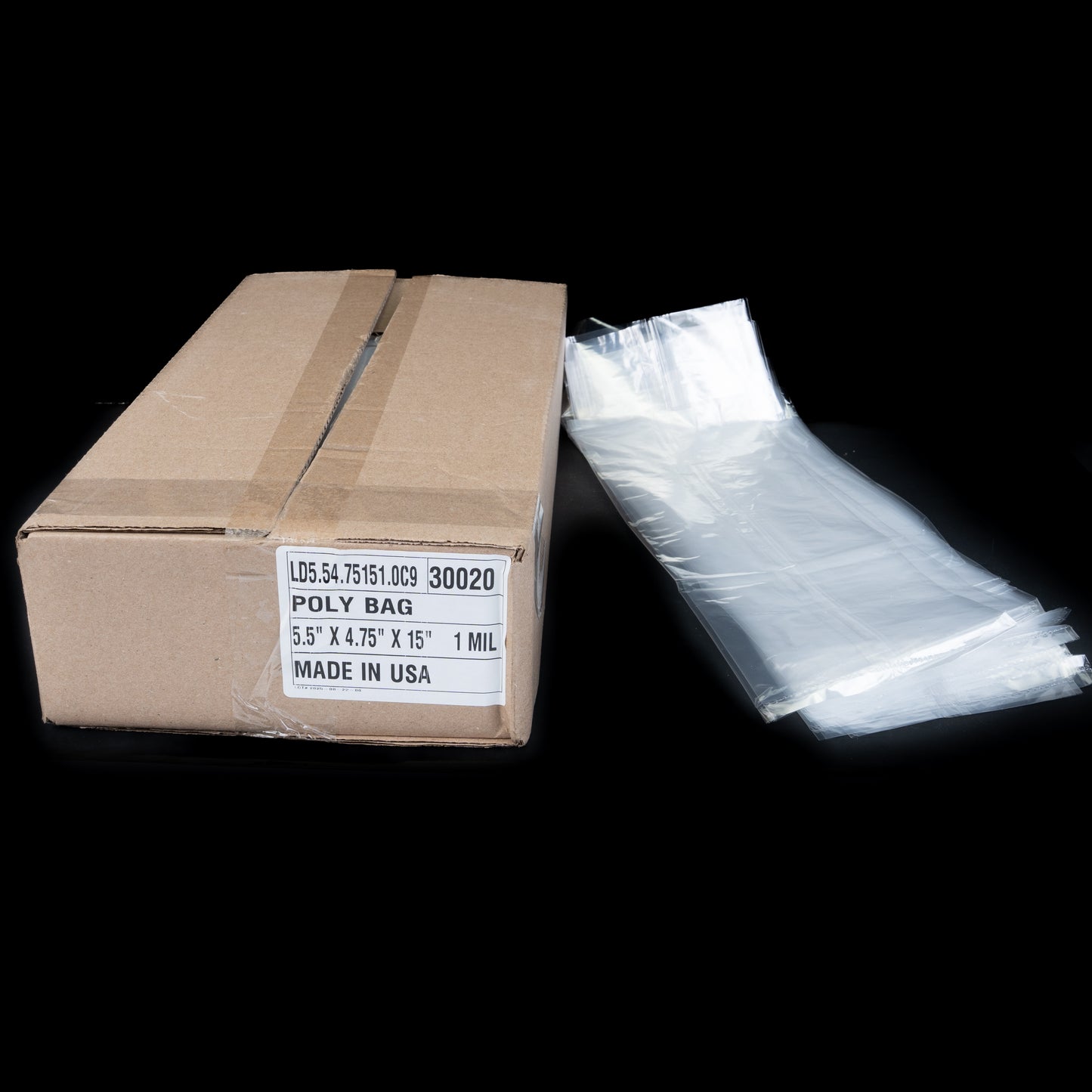 Polybag 5.54 5.5X4.75x15 Poly Bags 1 Mil Box