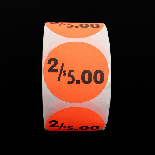 Price Labels 2 / $ 5.00