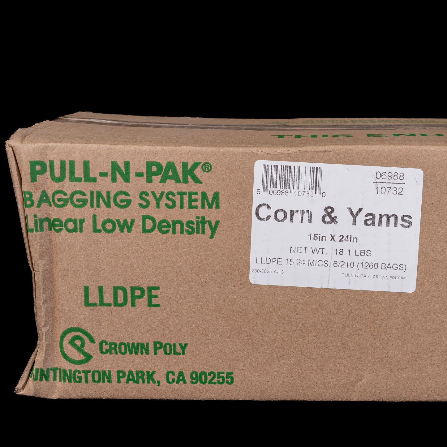 Pull & Bag Bagging System LLDPE Corn & Yams 15X24 6/rls/210/ 1260 Crown Poly