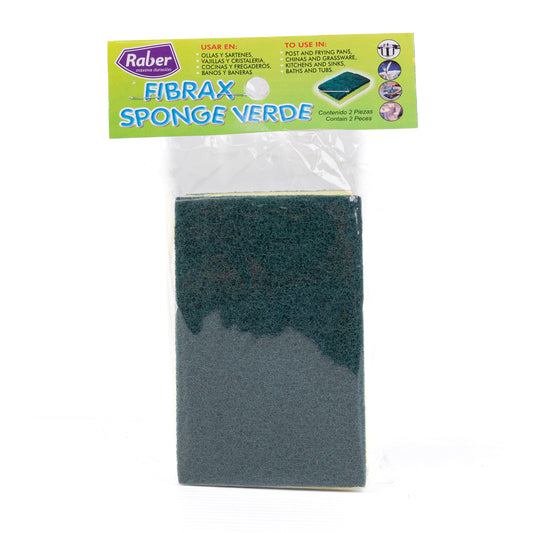 Raber Fibrax Sponge Green/Yellow 2pcs
