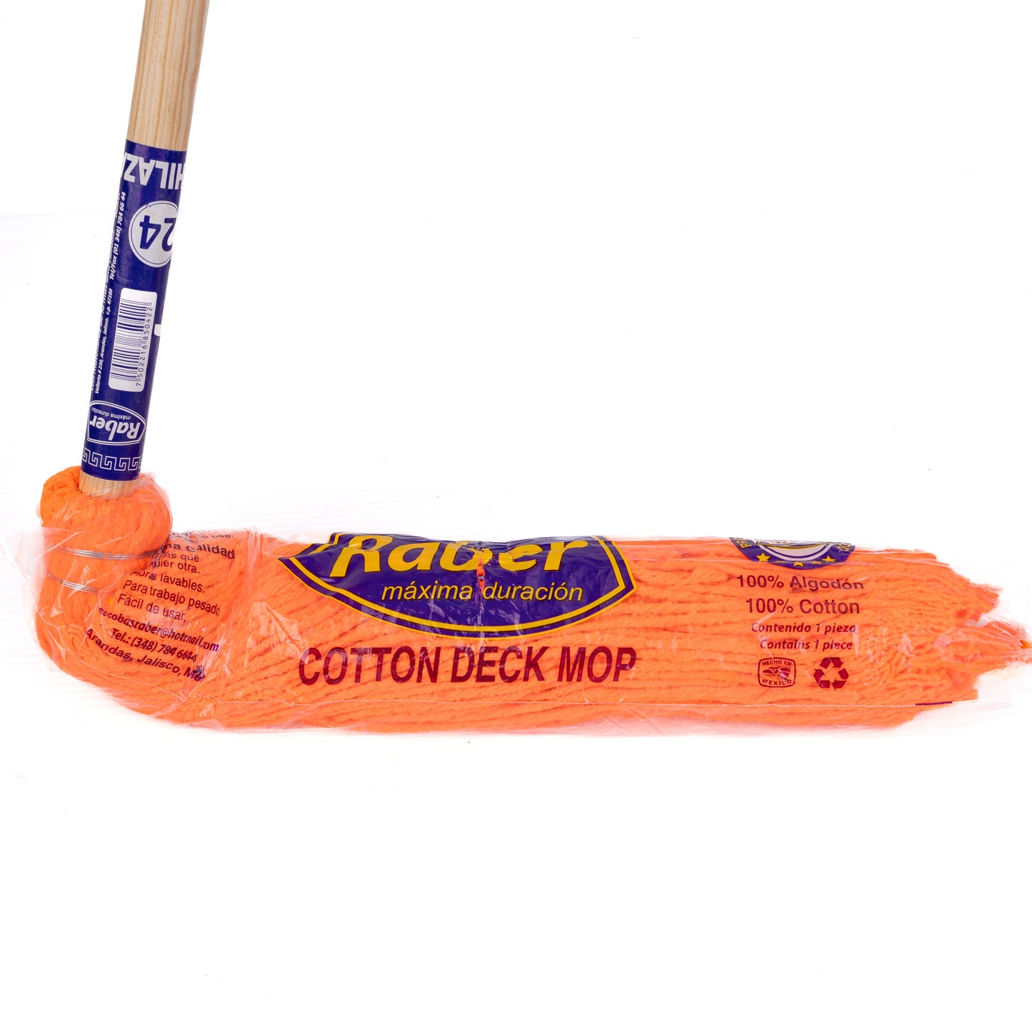Raber Orange Cotton Deck Mop #24 Colores