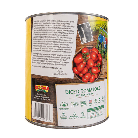 Red Gold Diced Tomatoes 3/4 Cut in Juice 6/10ct