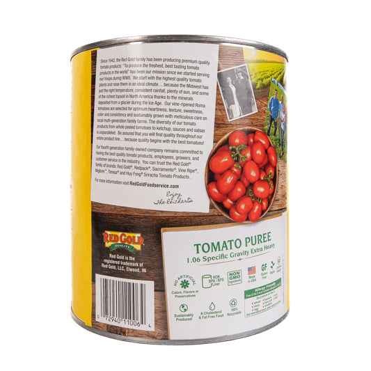 Red Gold Tomato Puree 1.06 Specific Gravity Extra Heavy 6/10ct
