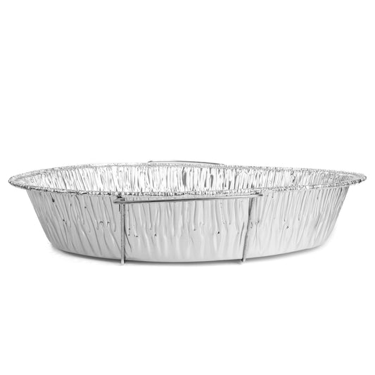 Oval Aluminum Foil Pan with Handles(Charola Alum Ovalada Con Orejas) 12 CT