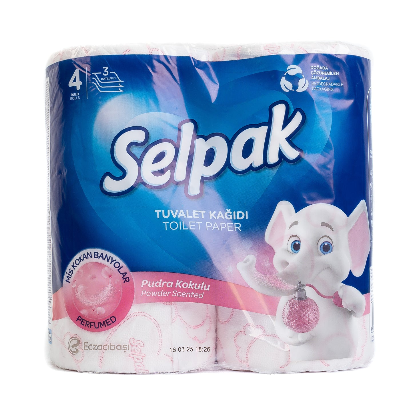 Selpak Toilet Paper Powder Scented 12/4 Rolls