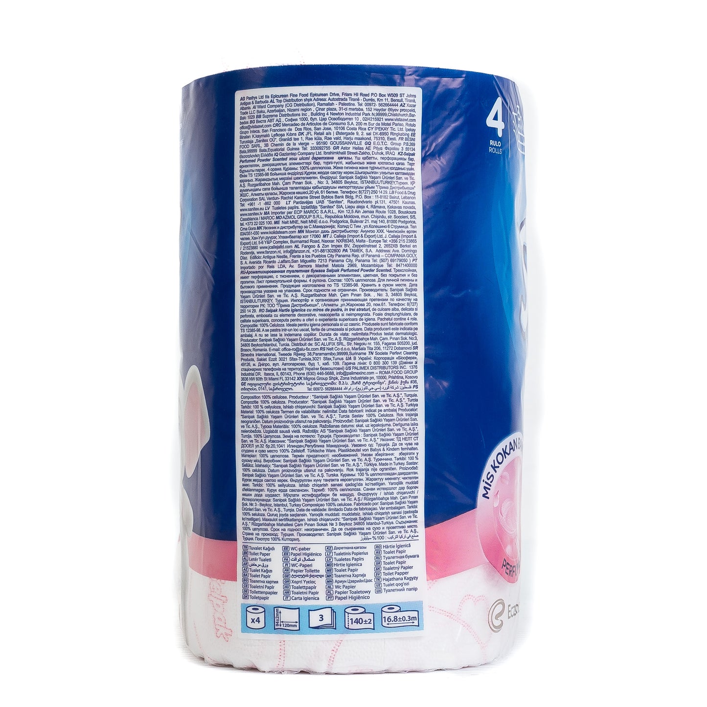 Selpak Toilet Paper Powder Scented 12/4 Rolls