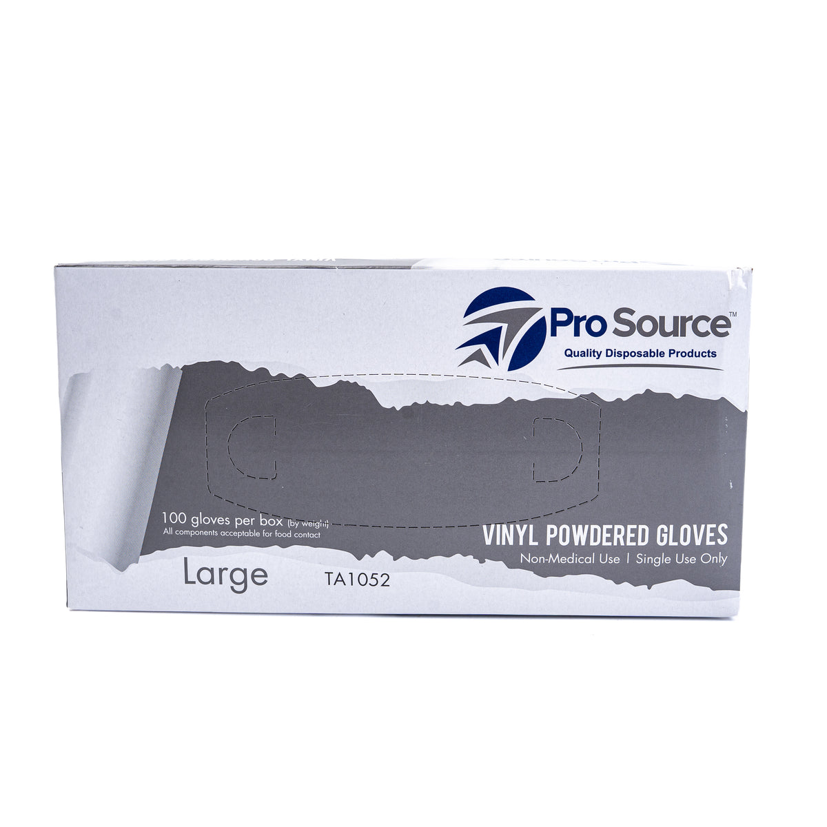 Pro Source Vinyl Powdered Gloves Large 10/100 CT