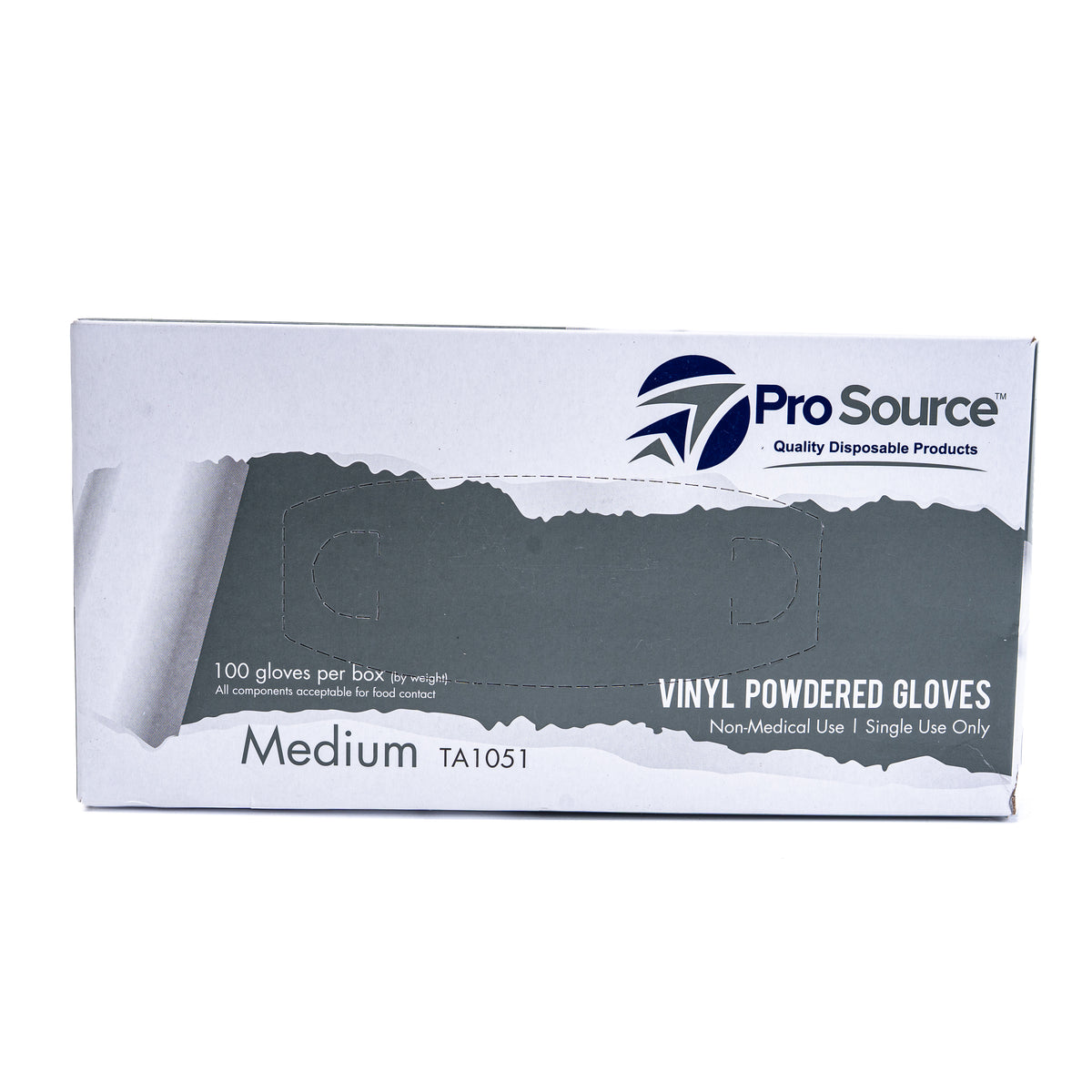 Pro Source Vinyl Powdered Gloves Medium 10/100 CT