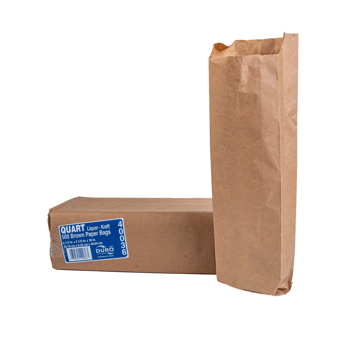 Duro Quart Liquor Kraft FSC Brown Paper Bags 500 40036