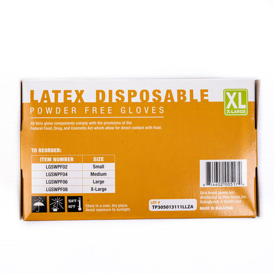 Sirix White Latex Disposable Powder Free Gloves