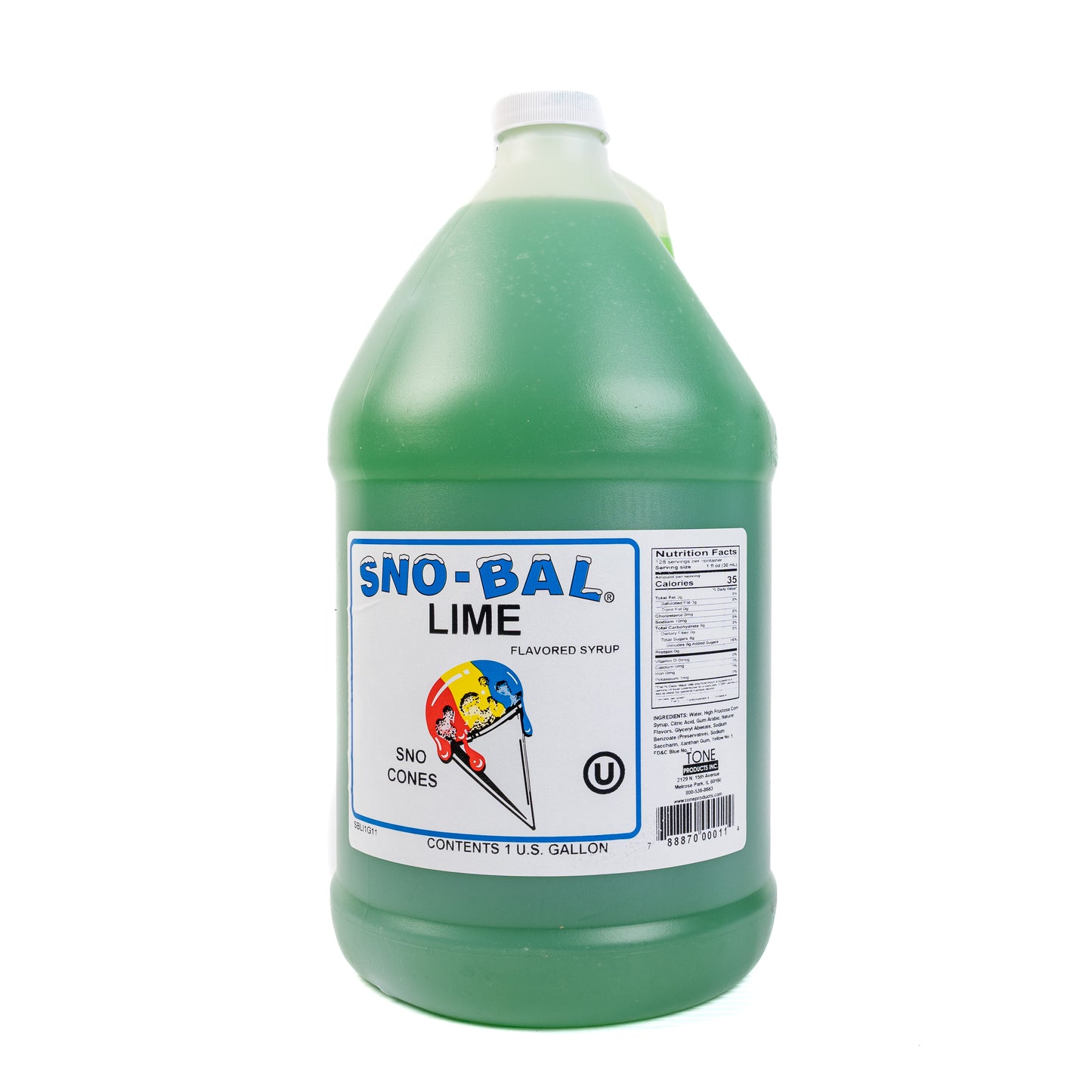 Sno - Bal Lime Flavored Syrup
