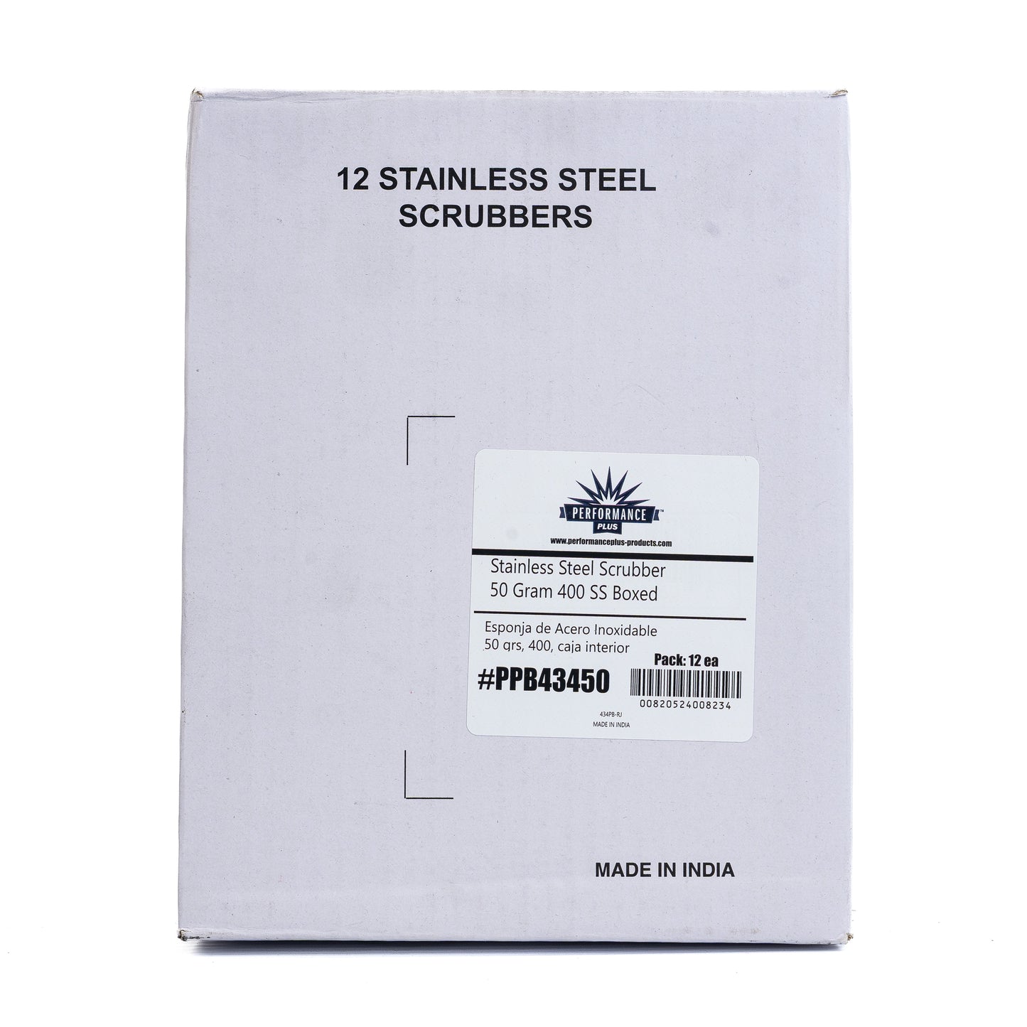 Stainless Steel Scrubbers 50 gram 400 SS Boxed(Fibra Acero Inoxidable)