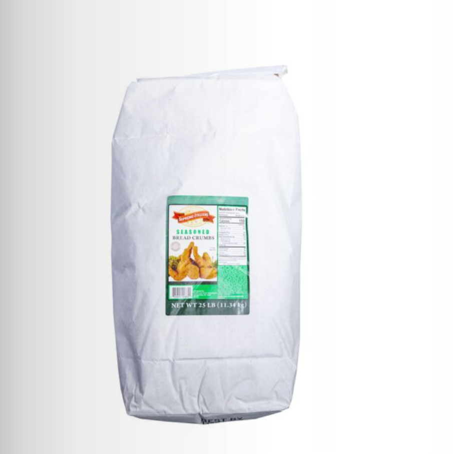 Supremo Italiano Bread Crumbs Seasoned 25LBS (Pan Molido)