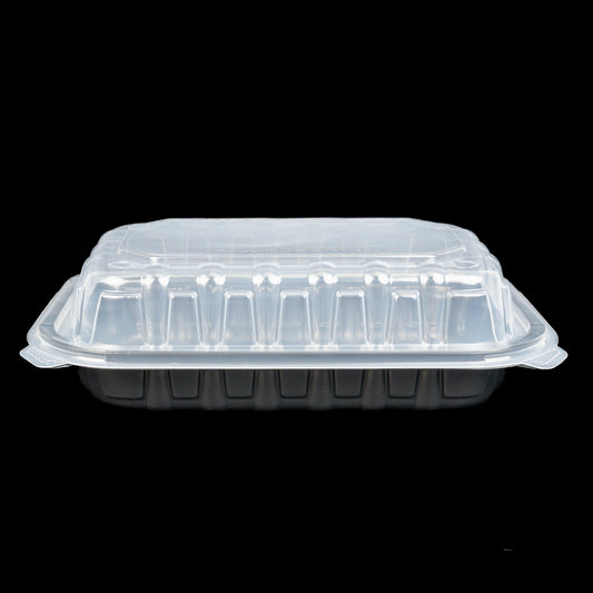 205 Black/Container De Plastico Vintage 9" x 6" x 3" 100 Case