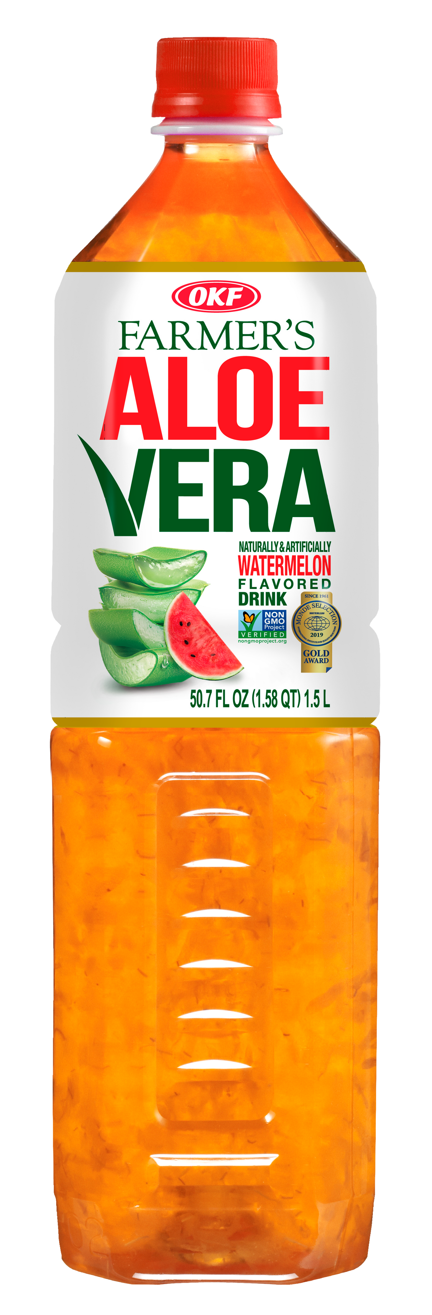 OKF Aloe Watermelon Naturally and Artificially Flavored Drinks 12/1.5L