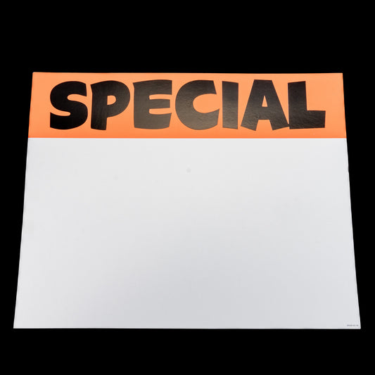 11X14 Special Orage/White Sign Cards
