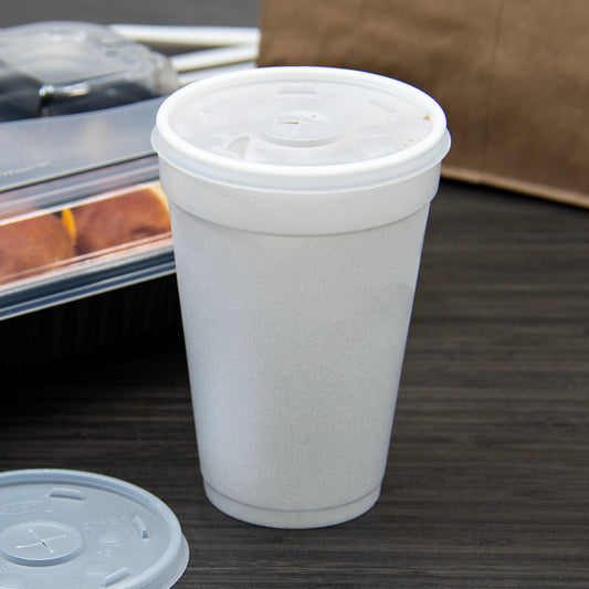 Dart 12-24oz Plastic Straw-Slotted Lid Translucent 16SL-1000