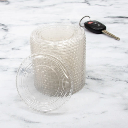 3.25 - 5.5 oz Plastic Souffle Cup Lid Clear(Tapa 3.25-5.5)