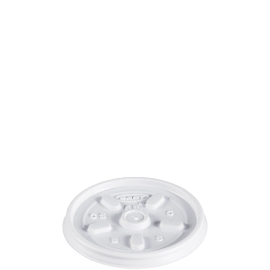 Dart 6oz HIPS Plastic Vented Lid Translucent 6JL-1000