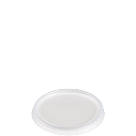 Dart 6oz HIPS Plastic Non-Vented Lid Translucent 6JLNV-1000