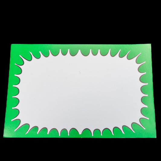 7X11 Green Burst Sign Cards