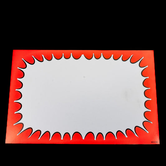7X11 Red Burst Sign Cards