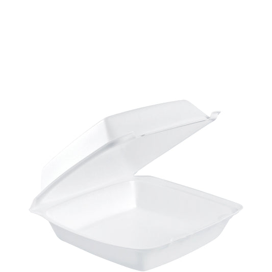Dart 8x5in Foam Food Container w Removable Lid White 85HT1-200