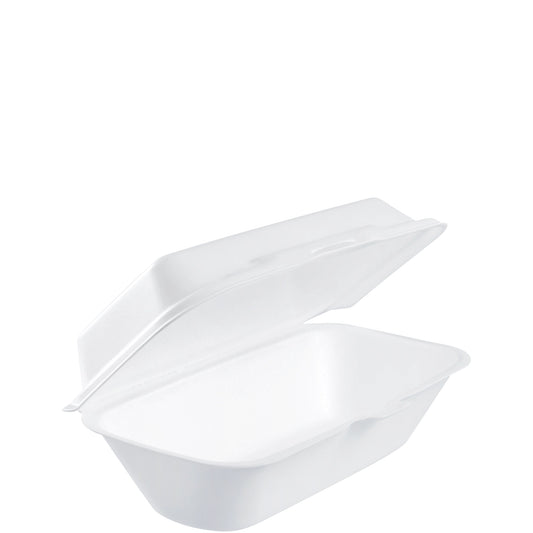 Dart 9x5in Foam Hoagie All Purpose Container w Removable Lid  White 99HT1R-500