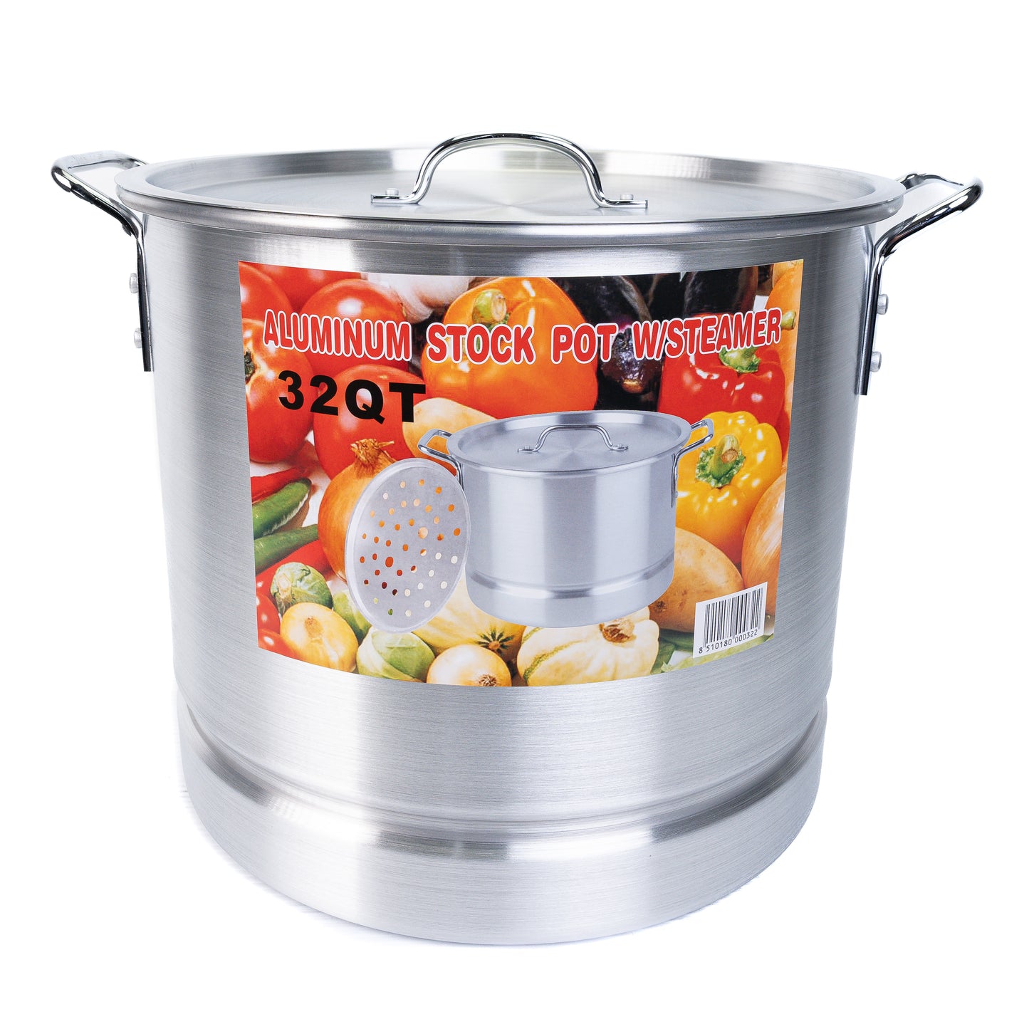 Aluminum Stock Pot w/Steamer 20\24\32\40\52 QT 5PC