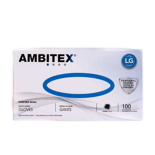 Ambitex Black Nitrile Gloves Guantes Negros