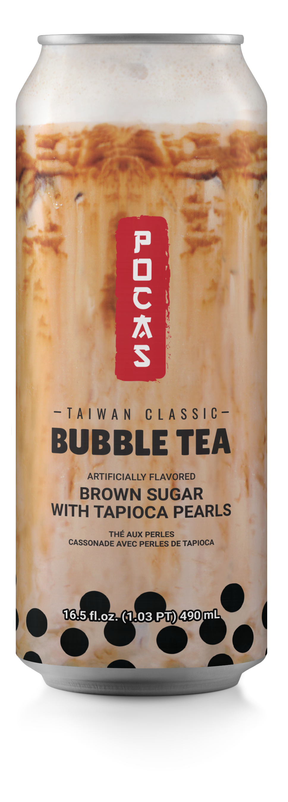 POCAS Bubble Tea Brown Sugar Tapioca Pearls 490ml