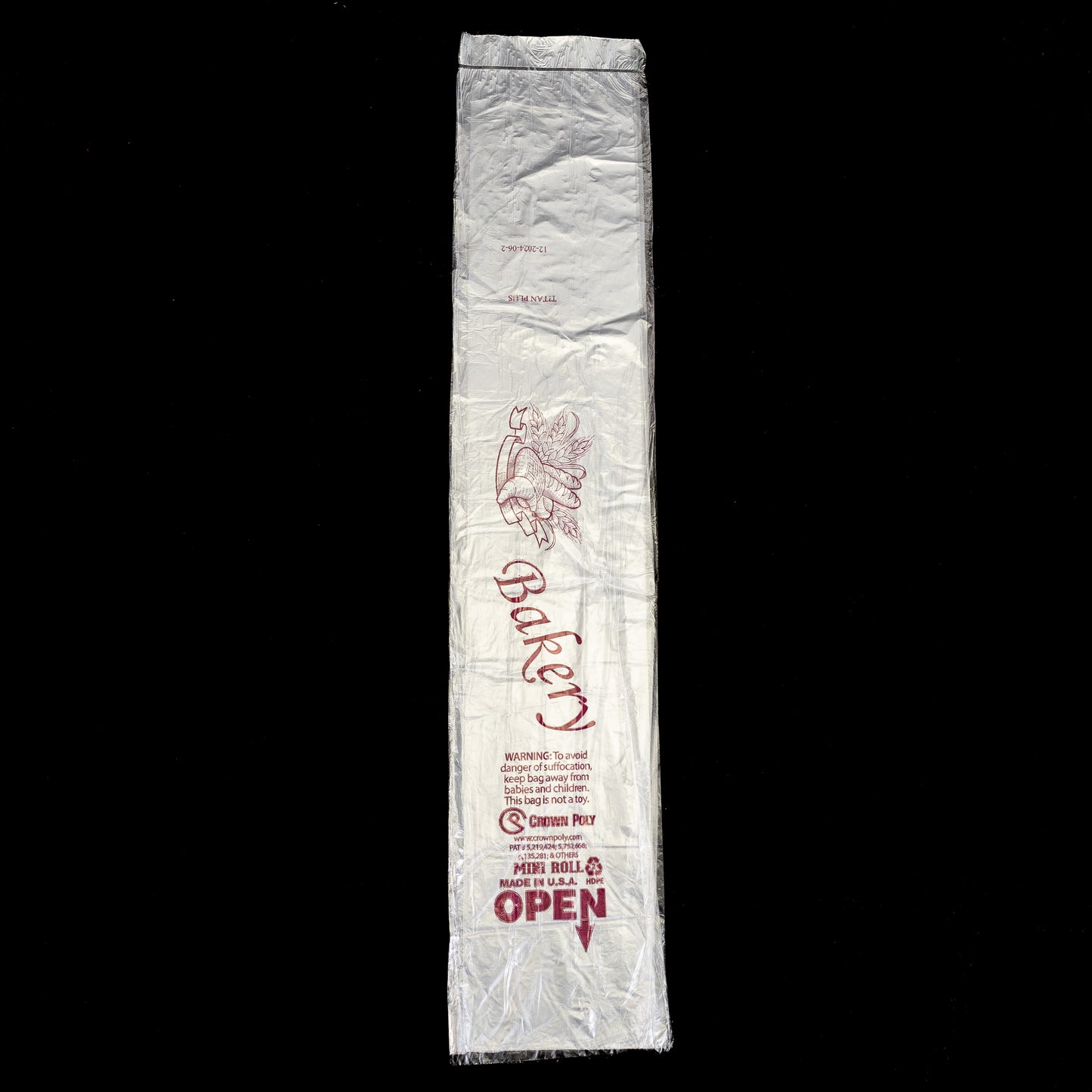 Bakery Mini Roll 15X20 HDPE 6.2 MICS 40/90 3600 Bags (Crown)