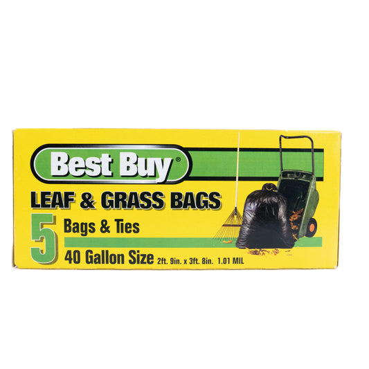 Best Buy 5 Leaf & Grass Bags & Ties 40 Gal