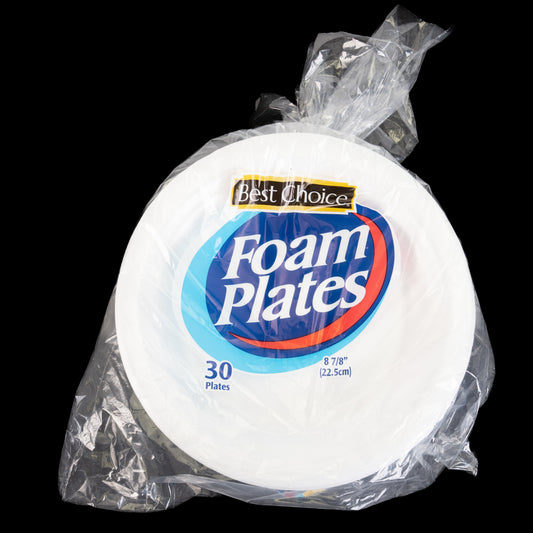 Best Choice Foam Plates 24X30 Plates 8 7/8in