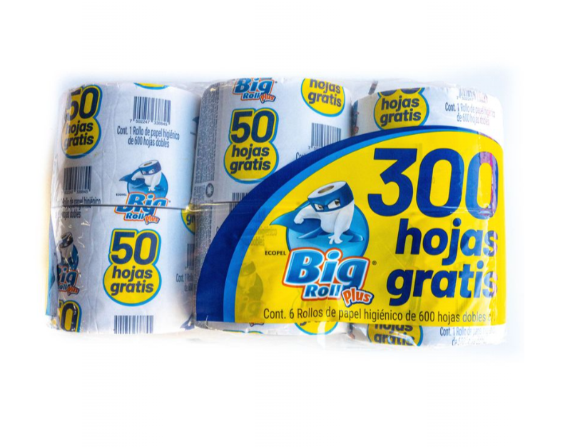 Big Roll 8/6 300 Sheets Papel De Baño