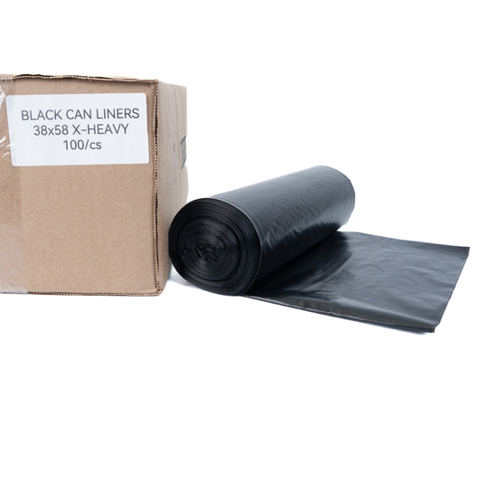 Black Can Liners 38X58 X-Heavy 100/cs 1.7 MIL