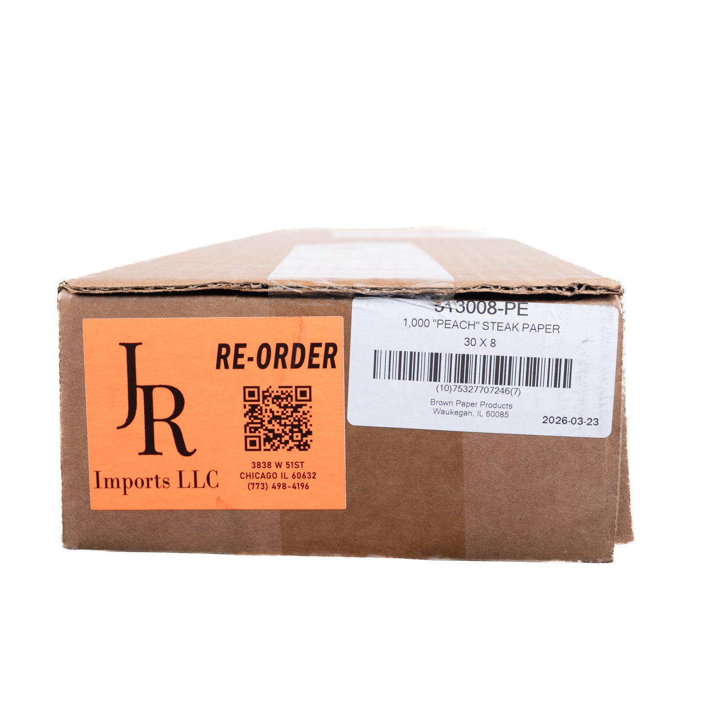 Brown Paper Goods Peach Steak Paper 8X30/ 1000 sheets 513008-PE