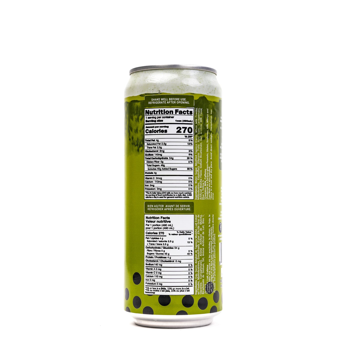 POCAS Bubble Tea Matcha Tapioca Pearls 24/490ml