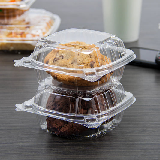 Dart 5in Square Plastic Sandwich Container Clear C53PST1 5X5 Clear-500