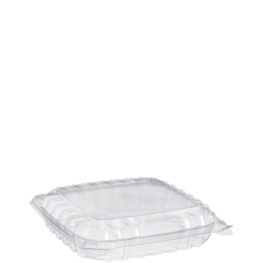 Dart 8in Square Plastic Medium OPS Food Container Clear C89PST1