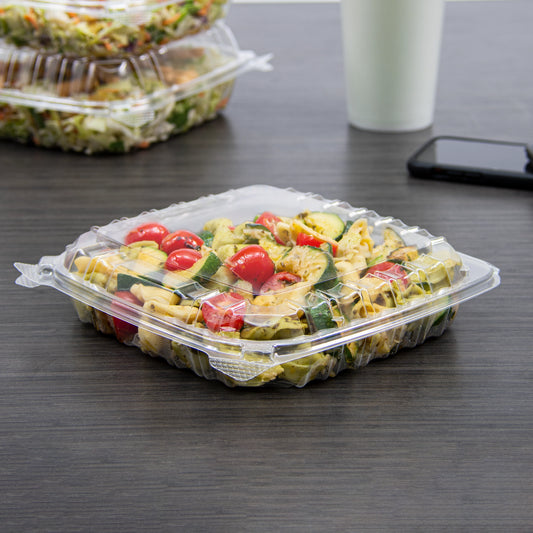 Dart 8in Square Plastic Medium OPS Food Container Clear C89PST1