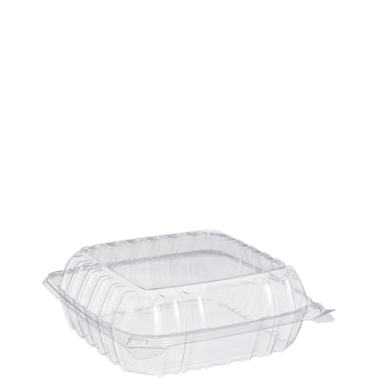 Dart 8in Square Plastic Medium Food Container Clear C90PST1