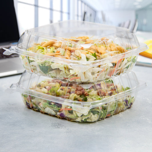 Dart 8in Square Plastic Medium Food Container Clear C90PST1