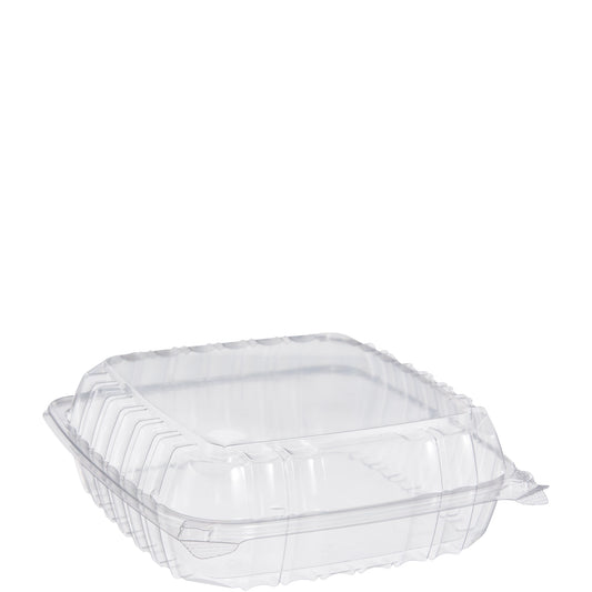 Dart 8.8x9.3in Square Plastic Medium OPS Food Container Clear C95PST1