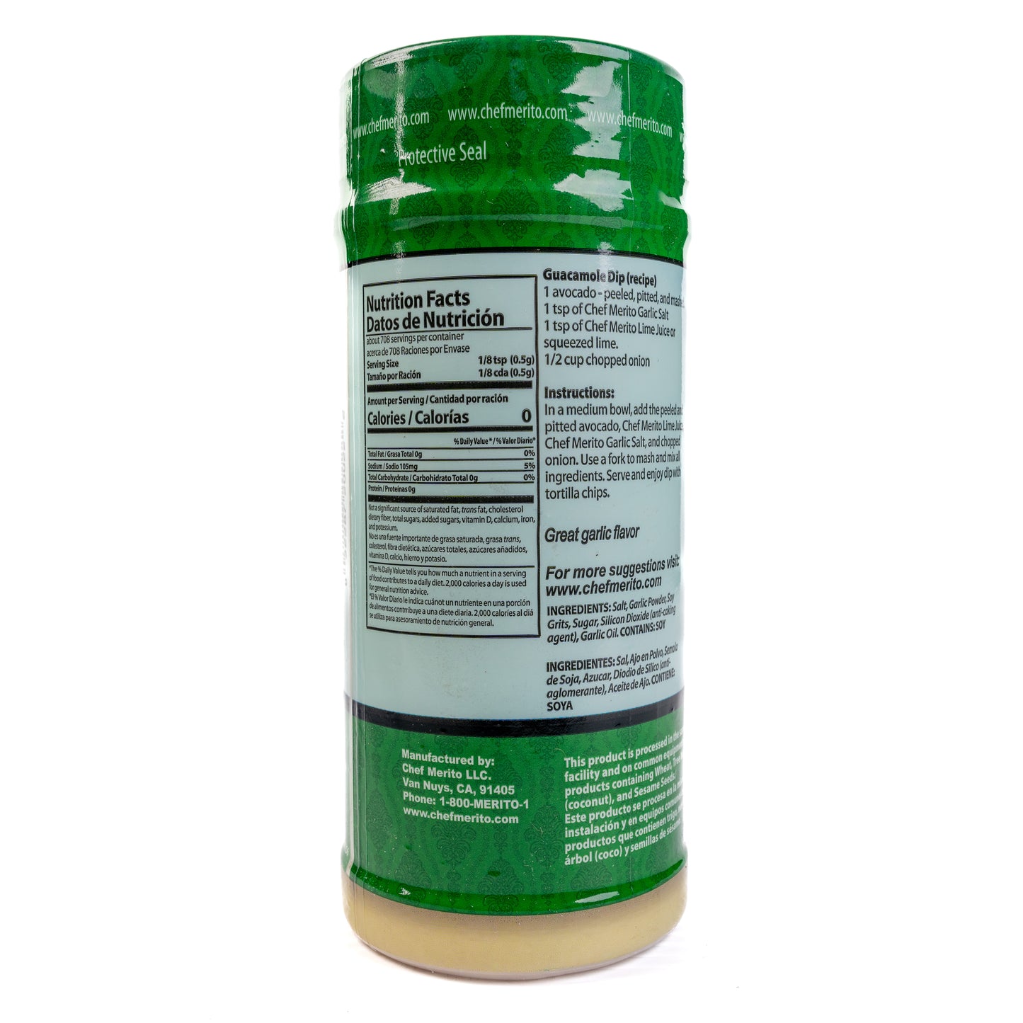 Chef Merito Garlic Salt Sal De Ajo 12/12.5 OZ