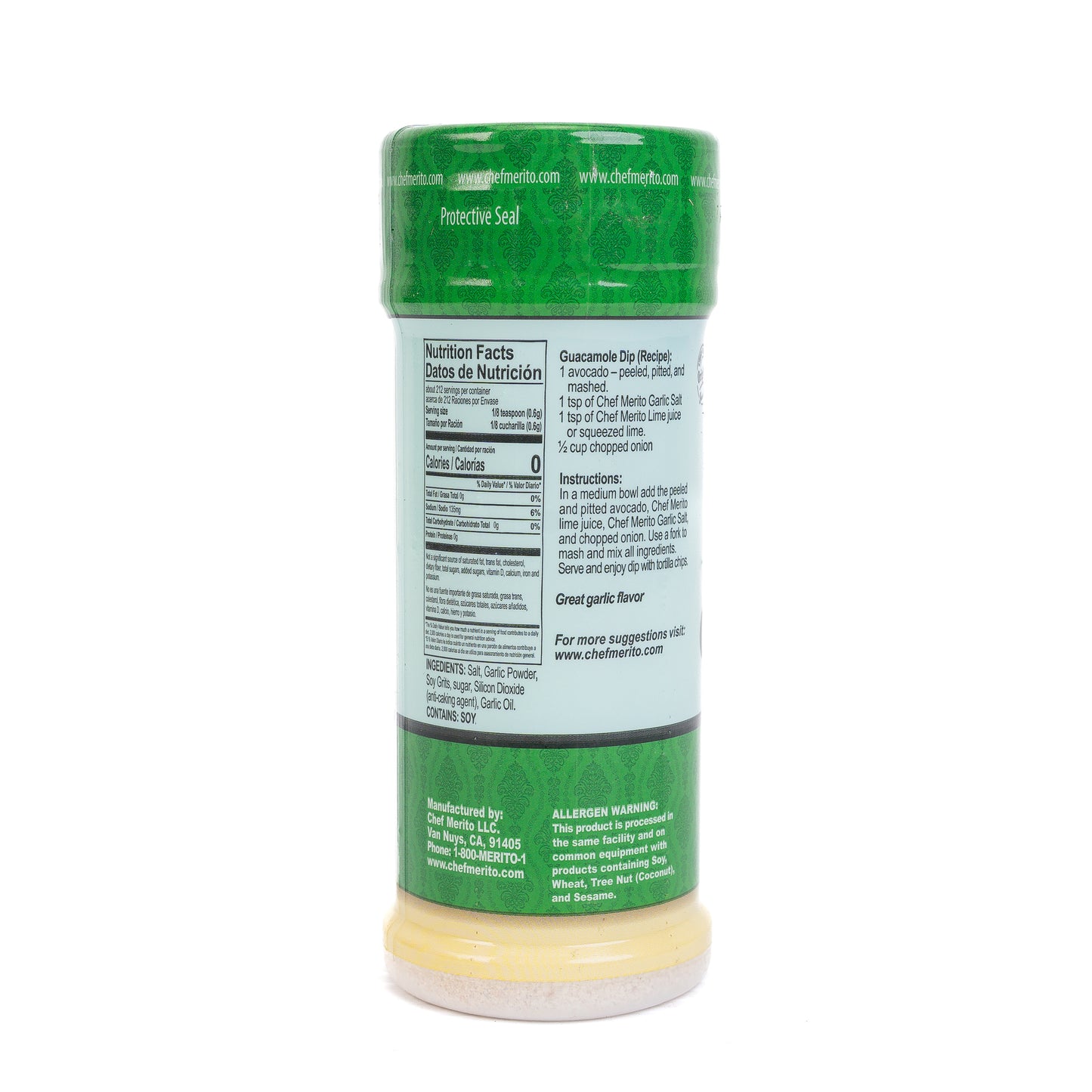 Chef Merito Garlic Salt Seasoning 12/4.5oz